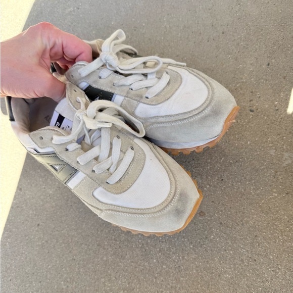 Axel Arigato Aeon Runner Navy And Cream Ivory Low Sneakers 7.5 - Picture 8 of 11